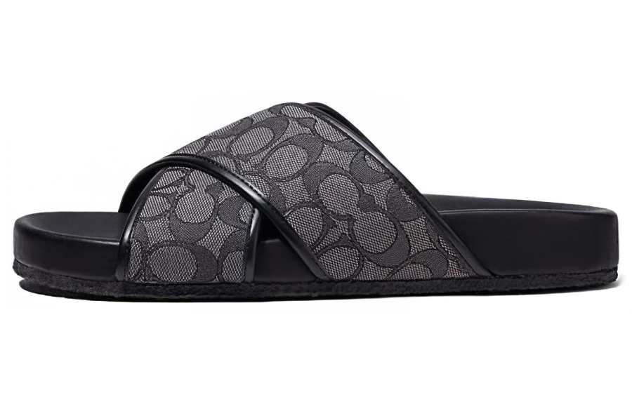 COACH COACH Slide Slippers Men's Gray Black