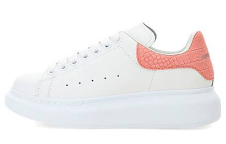 Alexander McQueen Cow Leather Low top Stylish Skateboarding Shoes Women's Pink