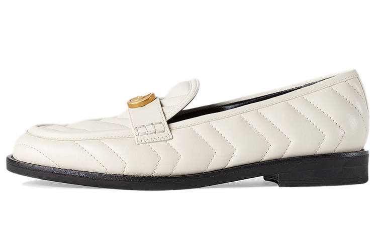 GUCCI Marmont Matelassé Loafer White Women's