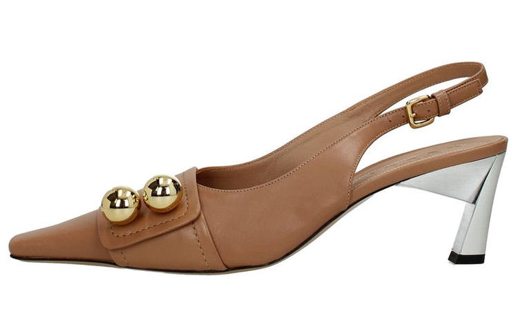 MARNI Chunky Heel High Heels 6CM Women's Brown