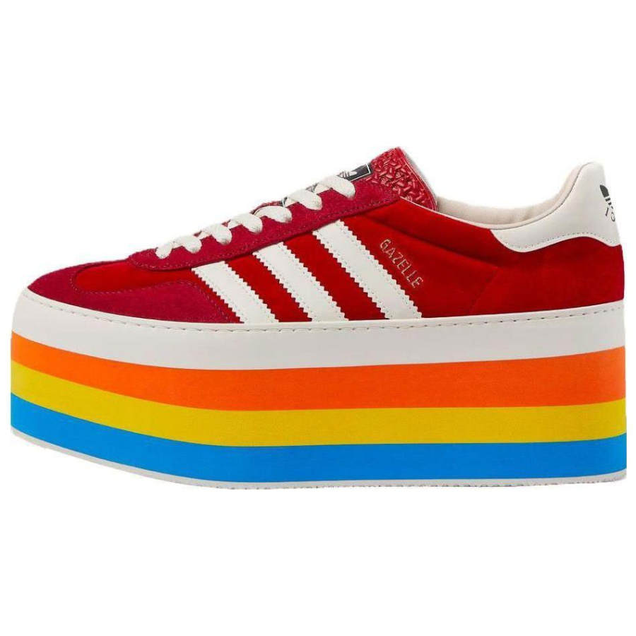 GUCCI Adidas Originals x GUCCI Gazelle Leather Low top Casual Shoes Women's Red