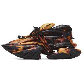BALMAIN Unicorn Fire-print Sneakers