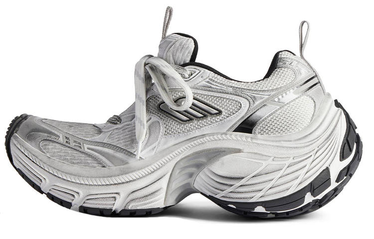 Balenciaga 10XL Low top Chunky Sneakers Women's Gray & White & Black
