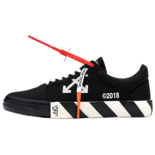 OFF-WHITE OFF WHITE Vulcanized Mesh Low top Stylish Skateboarding Shoes Women's Black White