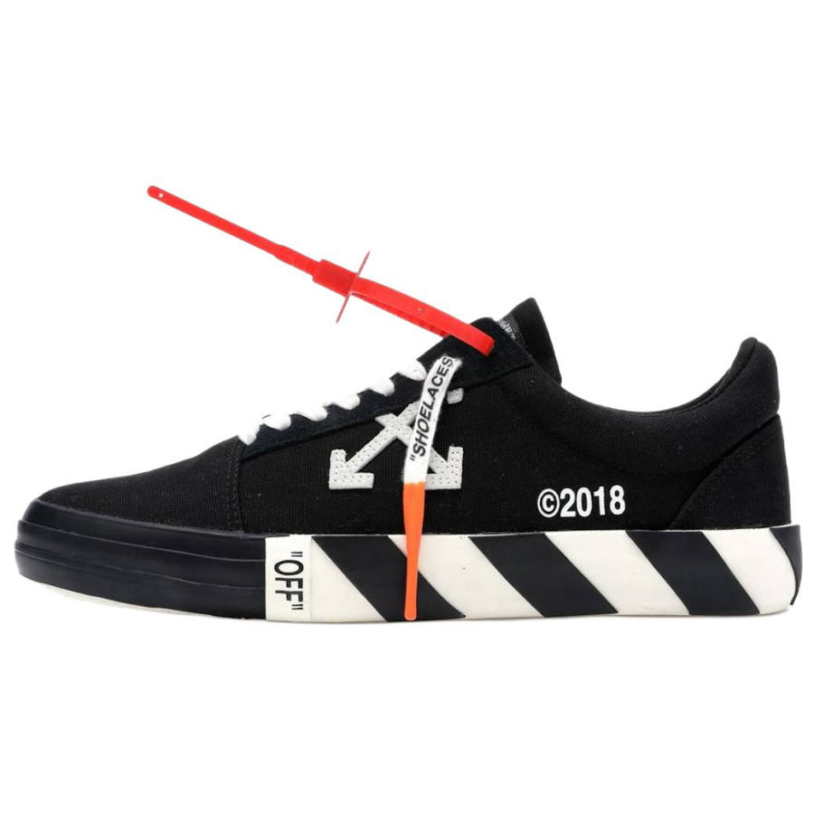 OFF-WHITE OFF WHITE Vulcanized Mesh Low top Stylish Skateboarding Shoes Women's Black White