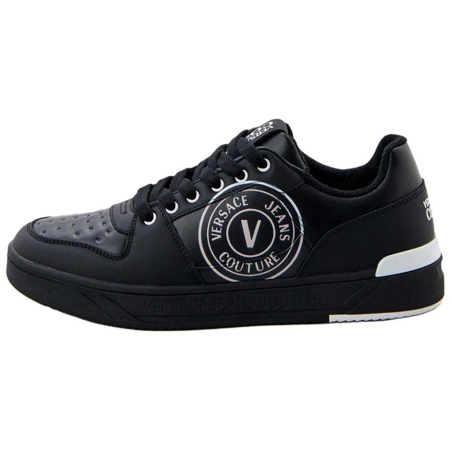 VERSACE JEANS COUTURE Low top Stylish Skateboarding Shoes Men's Black
