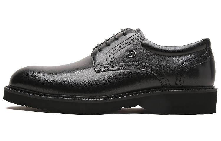 S.T.Dupont S. T.DUPONT Cow Leather Dress Shoes Men's Black