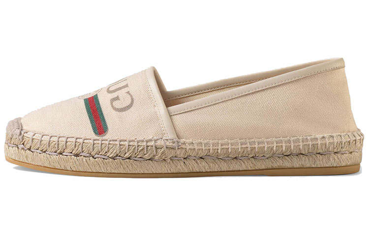 Gucci Wmns Logo Canvas Espadrilles 'Off White' Women's