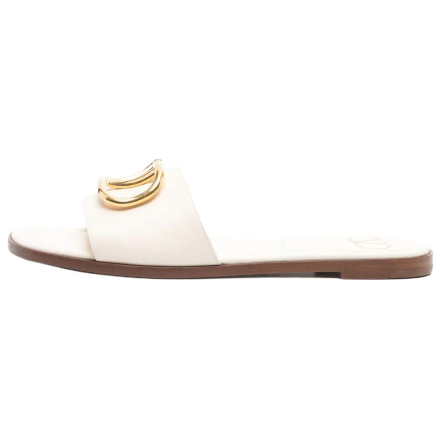 Valentino Garavani Slide Slippers Women's Ivory White