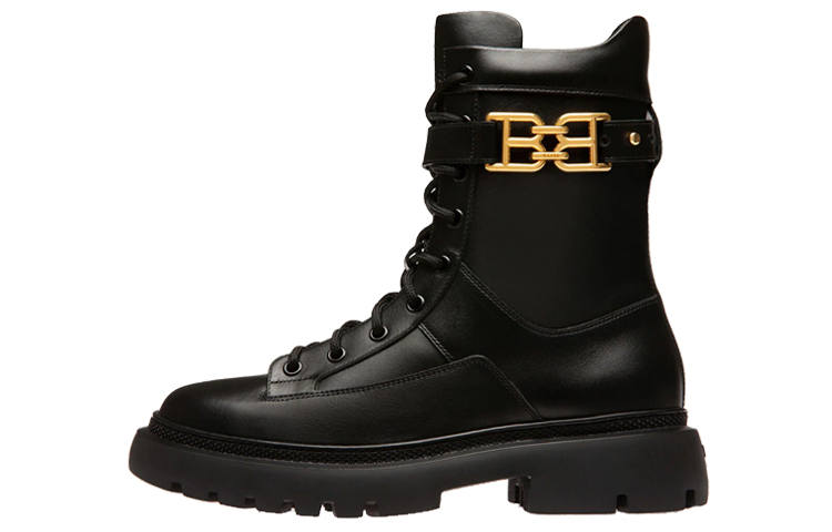 BALLY BALLY Logo-plaque Combat Boots Women's