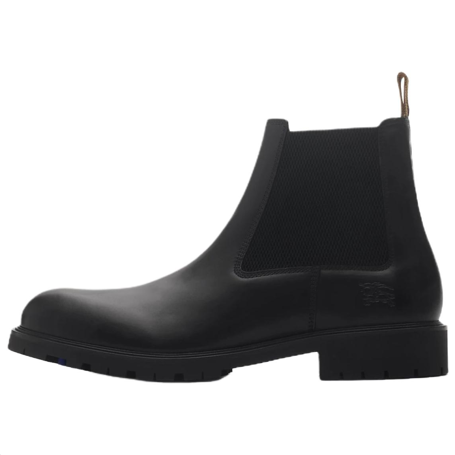 Burberry Rogue Calfskin Short Chelsea Boots 2.5cm Men's Black