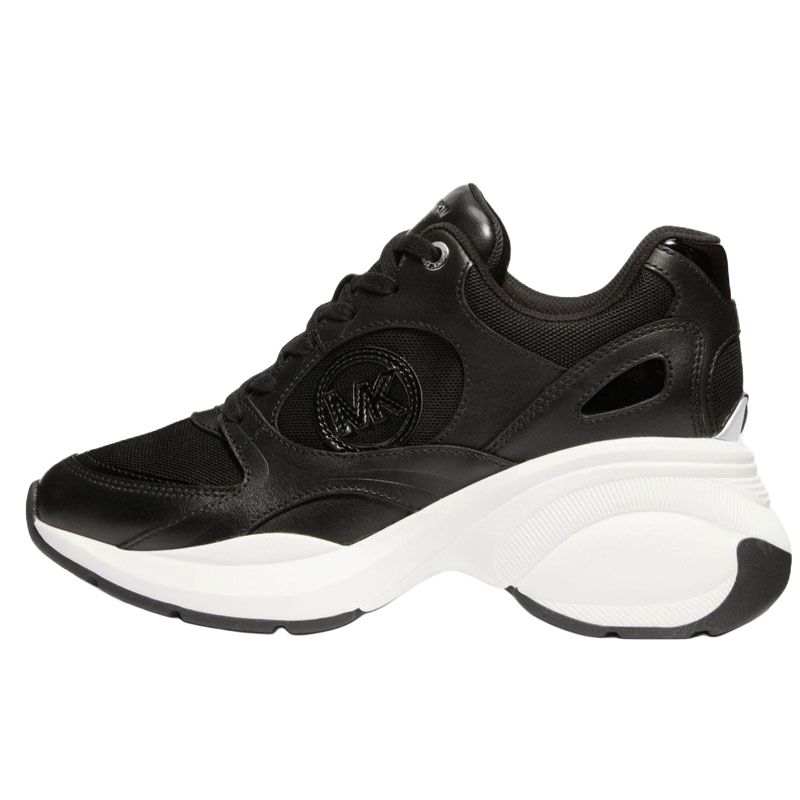 MICHAEL KORS Zuma Cow Leather Low top Chunky Sneakers Women's Black