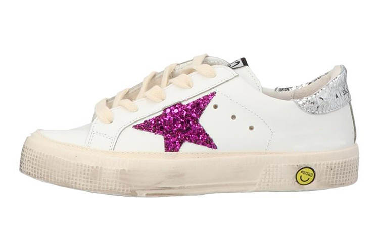Golden Goose Low top Kids' Skateboarding Shoes White Pink Kids'