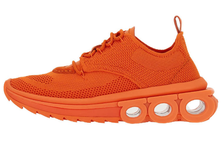 FERRAGAMO Fabric Low top Sports Casual Shoes Men's Orange