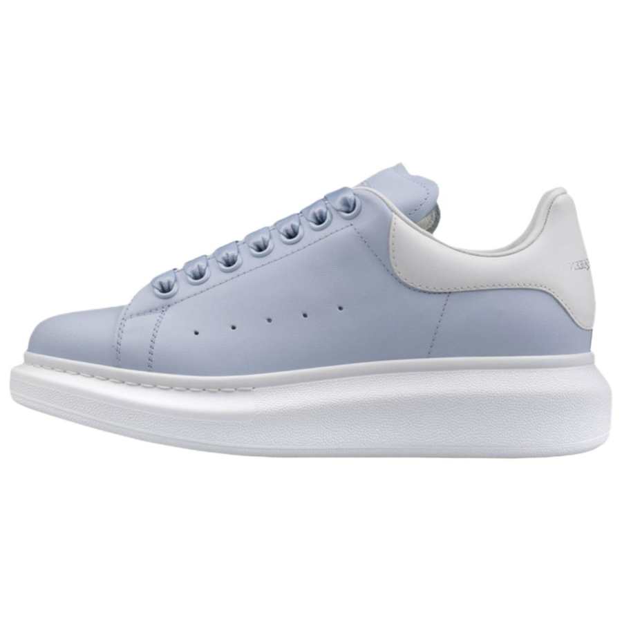 Alexander McQueen Oversized Sneaker Calfskin Low top Casual Shoes Women's Blue