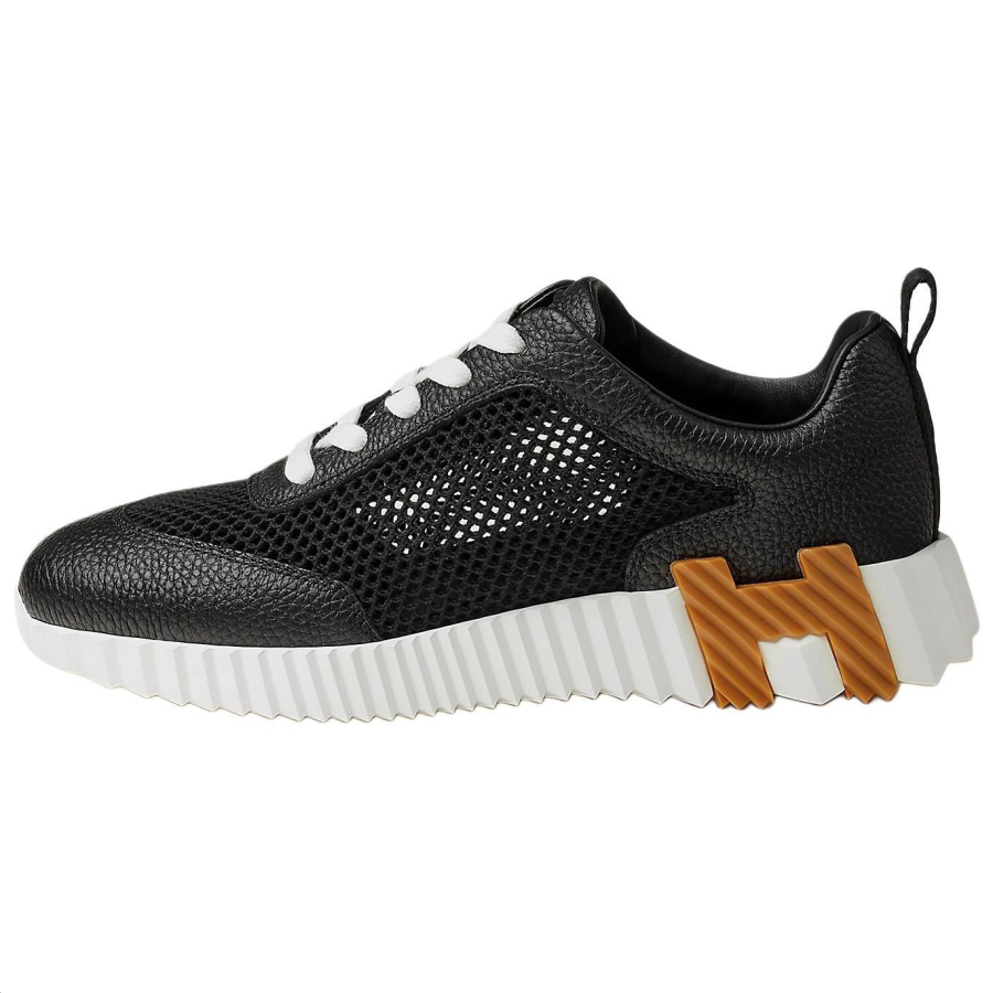 HERMES Bouncing Calfskin Low top Casual Shoes 4cm Women's Black
