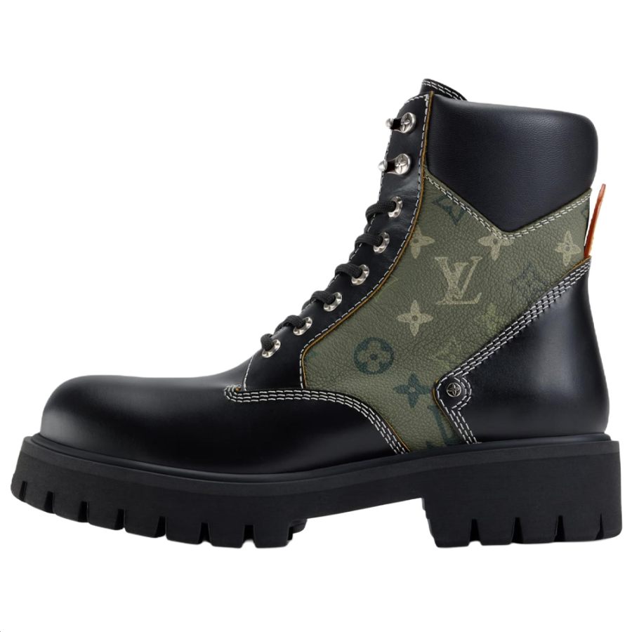 LOUIS VUITTON LOUIS VUITTON REMIX Short Combat Boots Men's Black