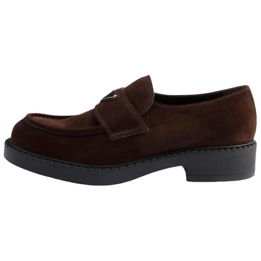PRADA PRADA Chocolate Loafers 3.5cm Men's Dark Brown