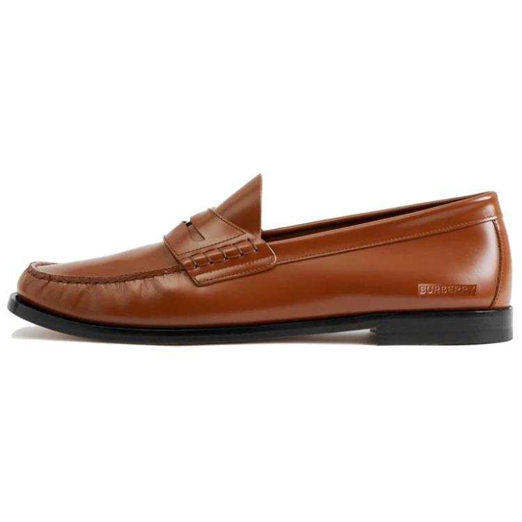 Burberry Leather Casual Shoes Men's Oak Brown