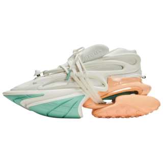 BALMAIN Leather Breathable Mid top Casual Shoes Women's White