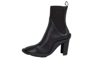 MSGM Leather Short Chelsea Boots Women's Black