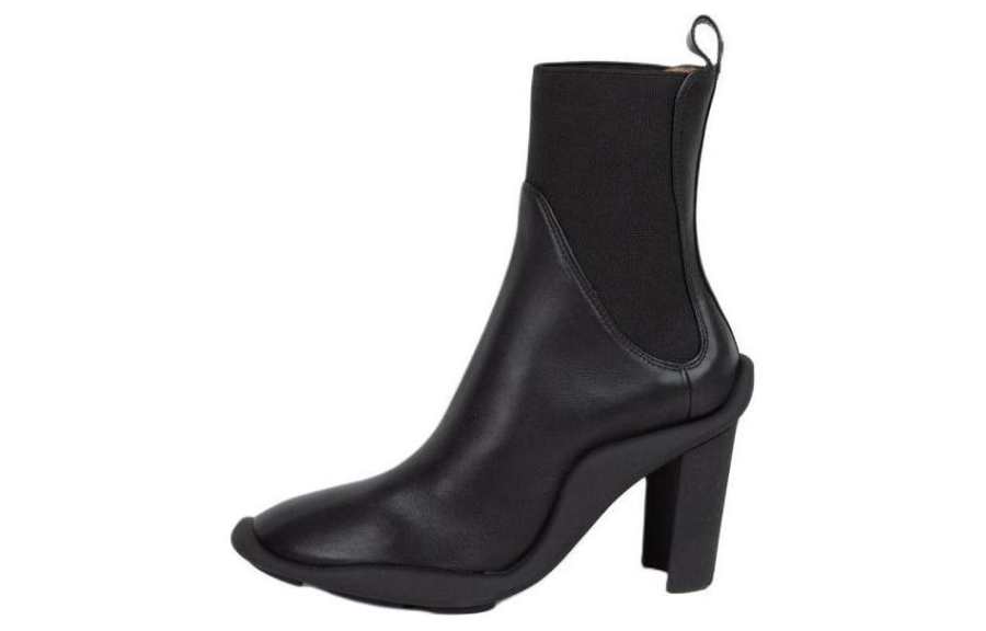 MSGM Leather Short Chelsea Boots Women's Black