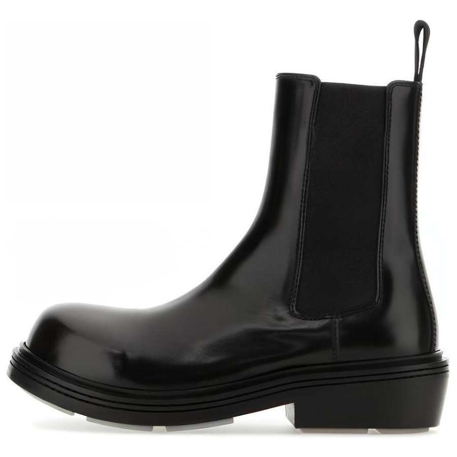 Bottega Veneta Leather Short Chelsea Boots Women's Black
