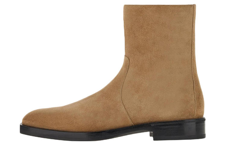 FERRAGAMO Cow Leather Fashion Ankle Boots Men's Light Umber