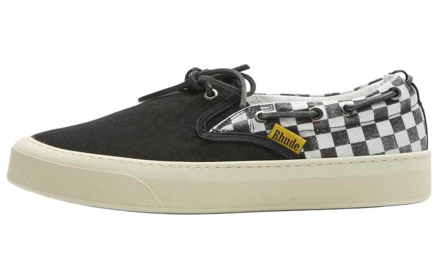 RHUDE Stylish Skateboarding Shoes Men's Black White