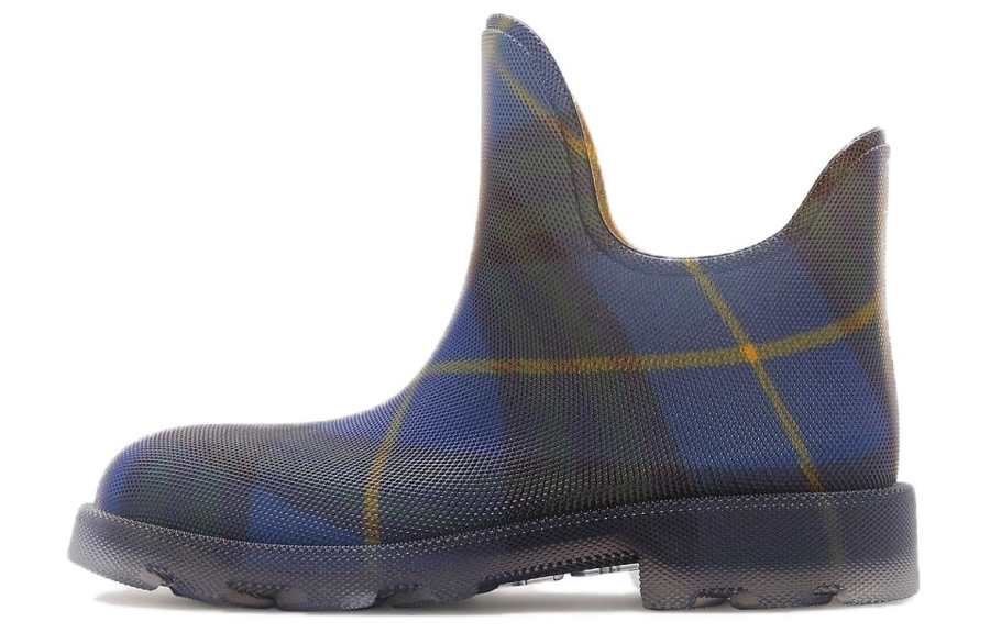 Burberry Burberry Marsh Checked Rubber Ankle Boots