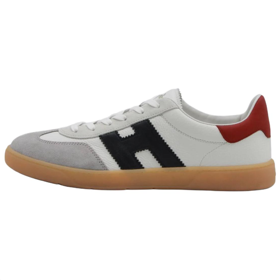 HOGAN Cool Leather, Suede Low top Skateboard Shoes Men's White
