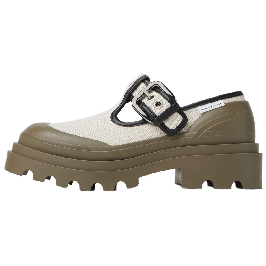 Bottega Veneta Trek Chunky Heel Casual Shoes 7cm Women's Beige
