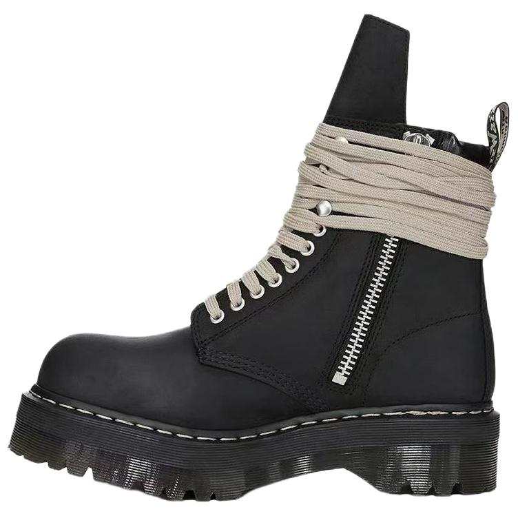 RICK OWENS /RO Dr. Martens Collaboration 1460 Short Combat Boots Women's Black