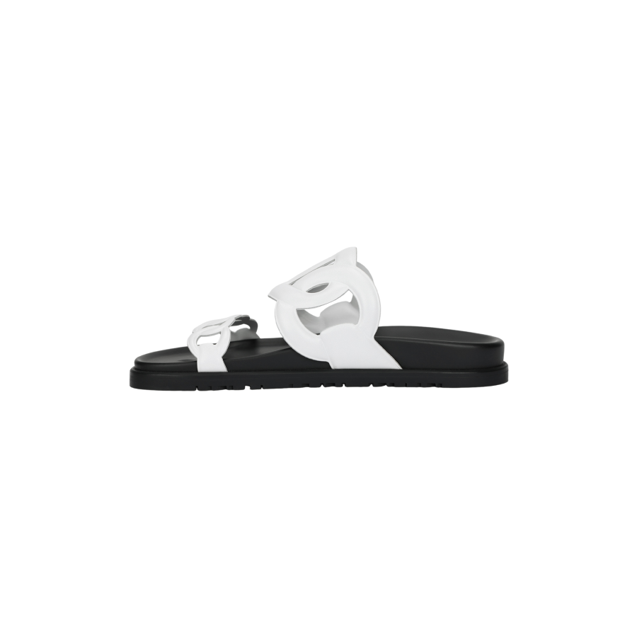 HERMES HERMES Extra Slide Slippers Women's Black White