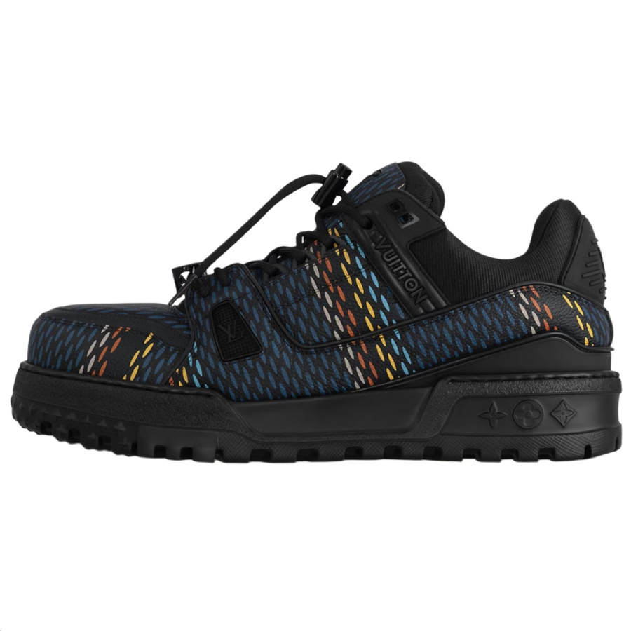 LOUIS VUITTON Trainer Maxi Low top Skateboard Shoes Men's Black