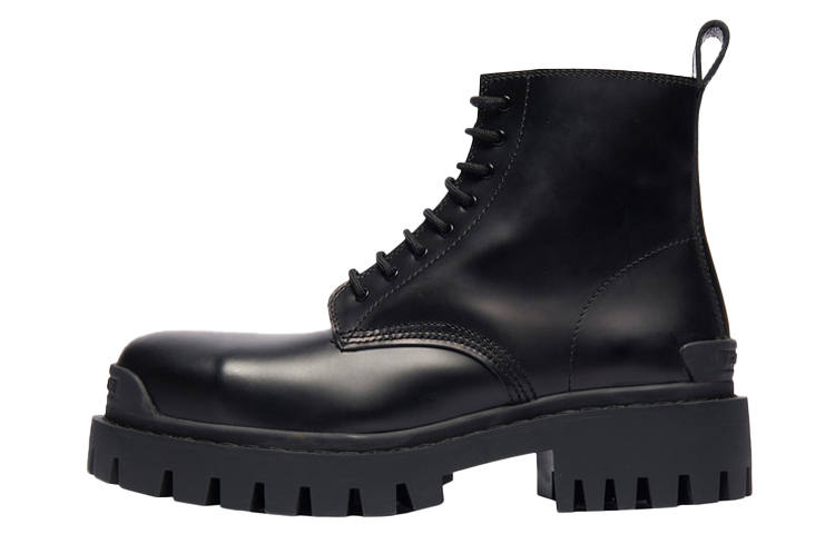 Balenciaga Small Cowhide Lacing Mid Boots 'Black'