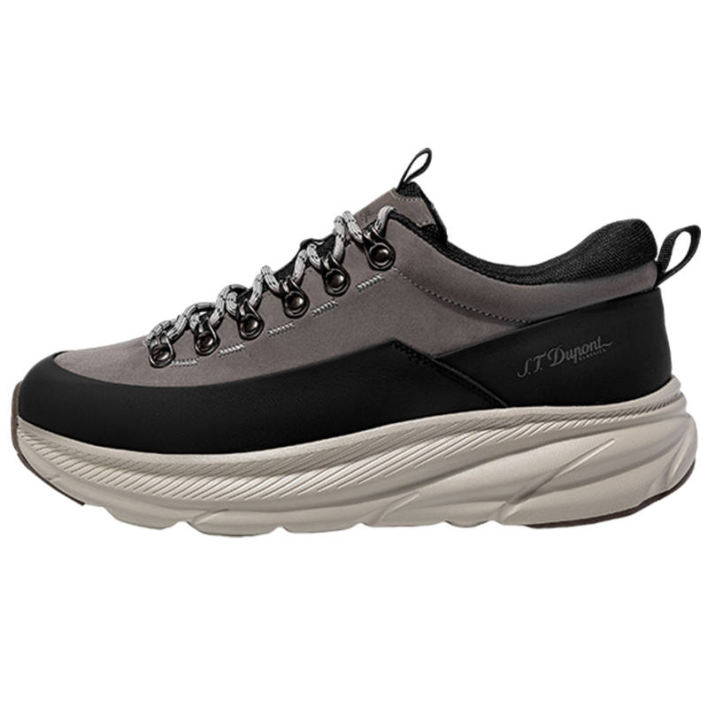 S.T.Dupont S. T.DUPONT Cow Leather, Textile Low top Casual Shoes Men's Gray