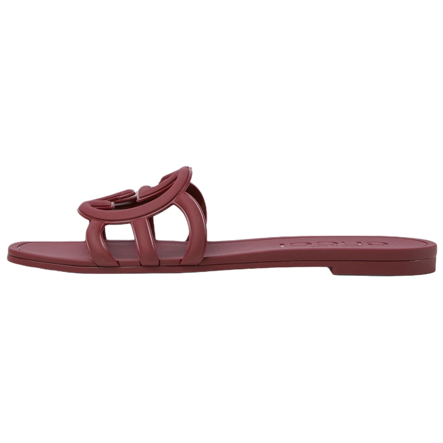 GUCCI Interlocking Slip Resistant Slip Resistant Slide Slippers Women's Red