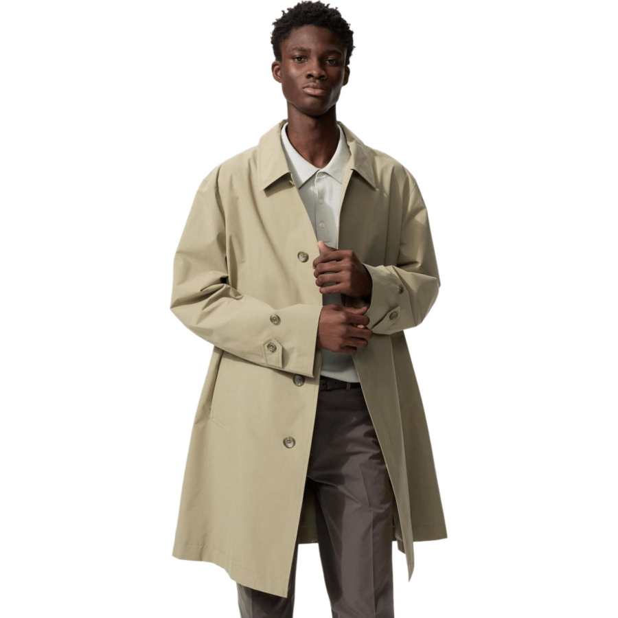 UNIQLO Coats Men's Dark Beige Lapel Moderate