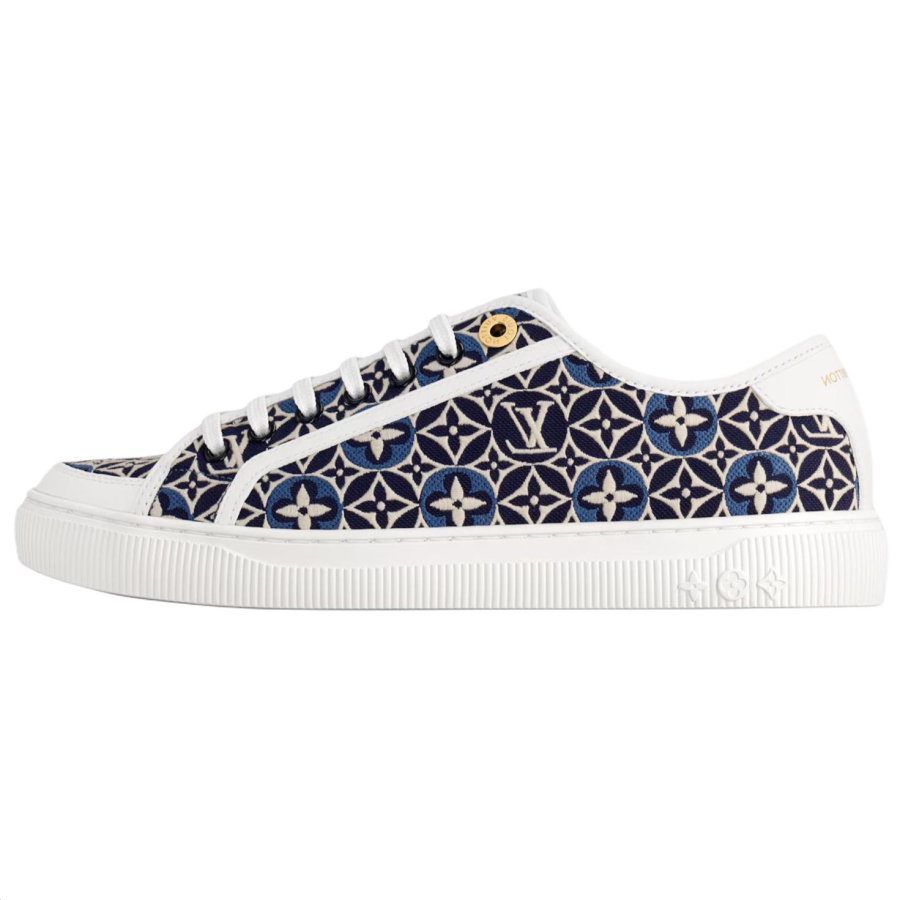 LOUIS VUITTON Lagoo Low top Skateboard Shoes Women's Blue White