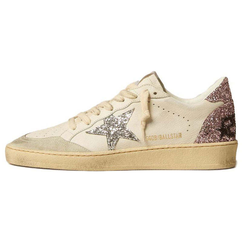 Golden Goose Ball Star Suede Low top Skateboard Shoes Women's White