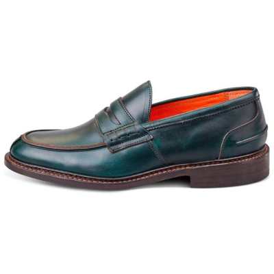 Tricker's Eva Penny Loafers Women's Green