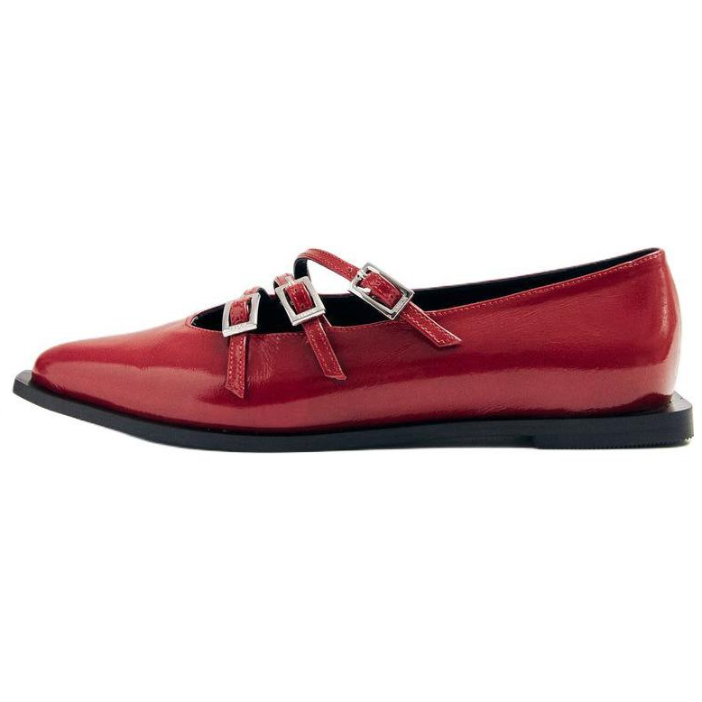 ALOHAS Jive Oni Cow Leather Casual Shoes Women's Red