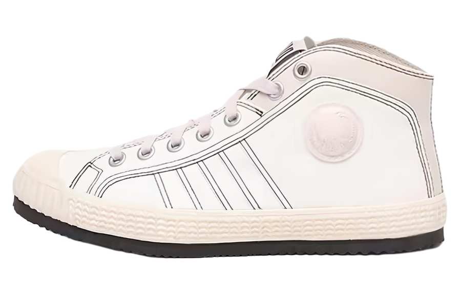 DIESEL Fabric High top Skateboard Shoes Men's White