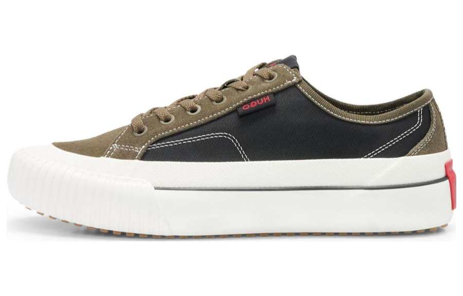 HUGO BOSS Low top Skateboard Shoes Men's Black Green