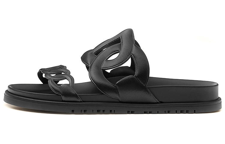 HERMES HERMES Extra Slide Slippers Women's Black