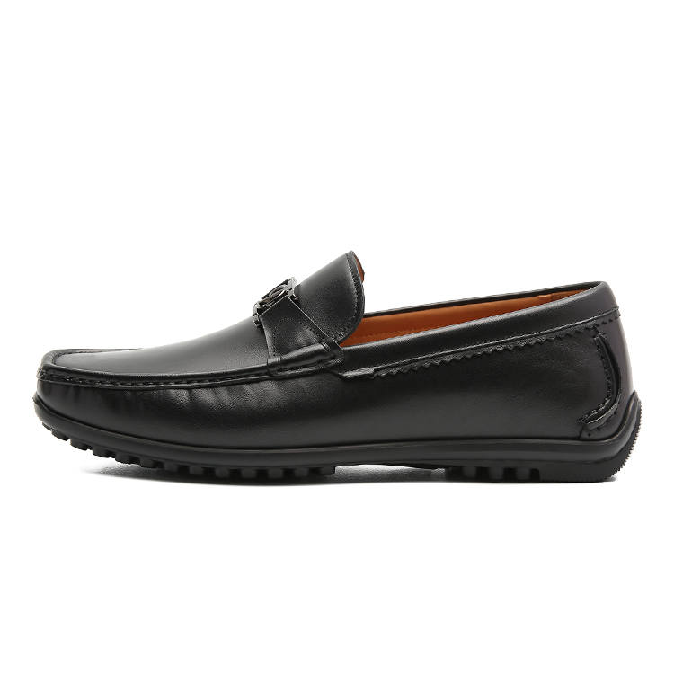 S.T.Dupont S. T.DUPONT Cow Leather Loafers Men's Black