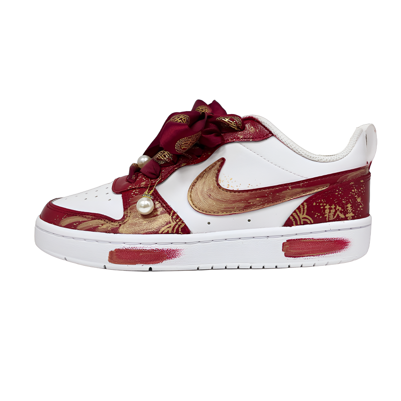Nike Nike Court Borough 2 GS WithFree Manufacturing, Joy Rhyme Gilded Low top Skateboard Shoes Women's