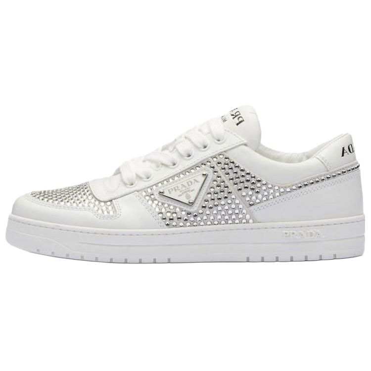 PRADA PRADA Leather Low top Skateboard Shoes Women's White