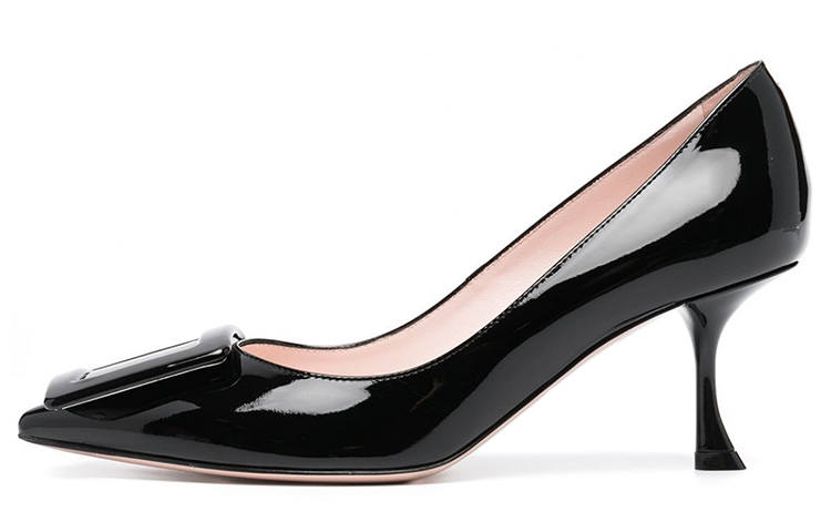Roger Vivier Viv' In The City Patent Leather Slim Heel High Heels 6.5cm Women's Black